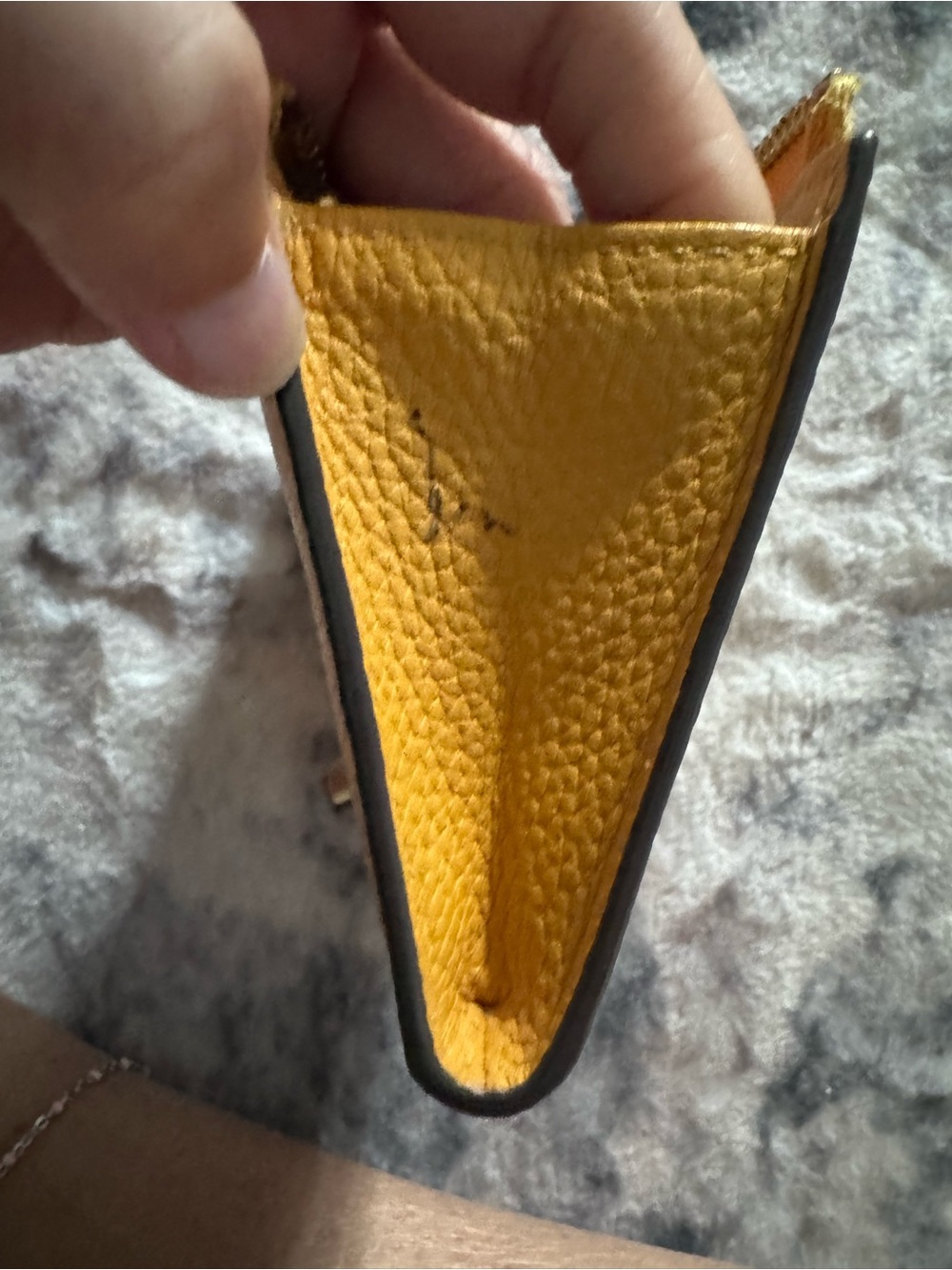 Tory Burch Mustard Leather Zip Wallet - Picture 10 of 11